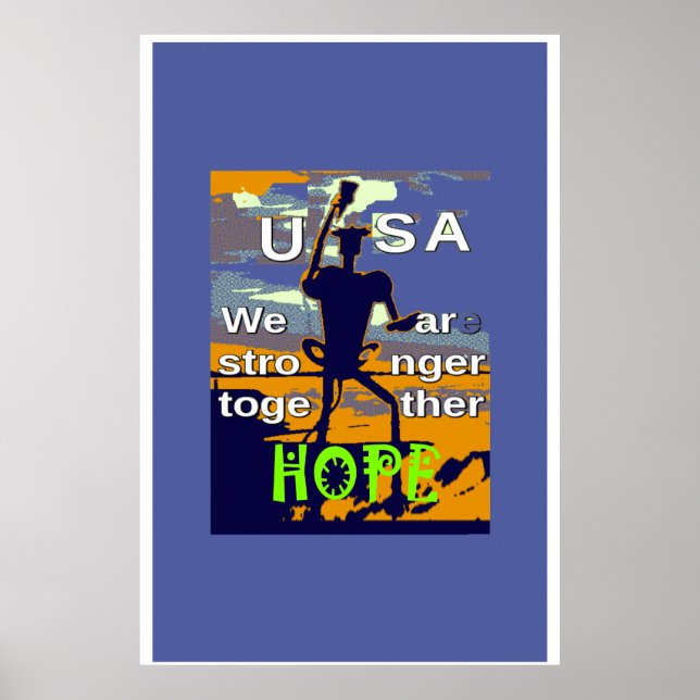 Poster USA Nous sommes forts ensemble Espoir (Devant)