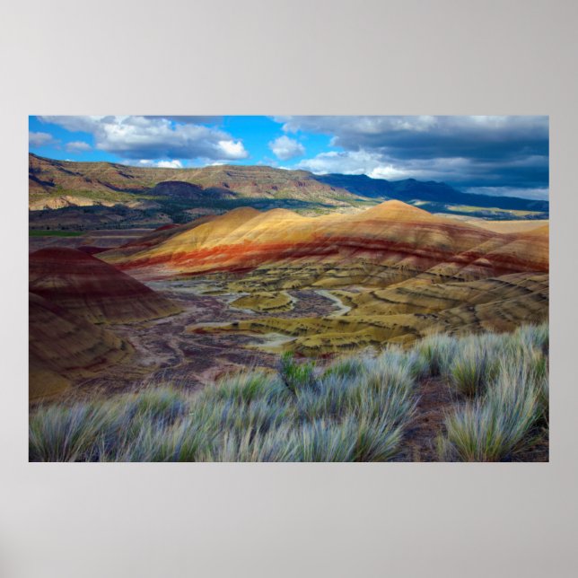Poster USA, Oregon. Paysage Des Collines Peintes (Devant)