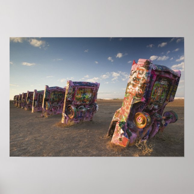 Poster USA, TEXAS, zone de Panhandle, Amarillo : Cadillac (Devant)