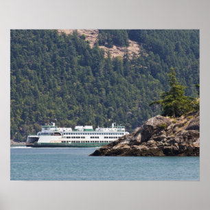 Poster USA, WA.Ferries de l'État de Washington