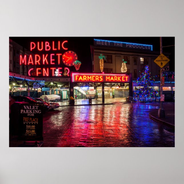 Poster USA, Washington, Seattle, Pike Place Market (Devant)