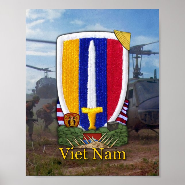 Poster USARV Vietnam Nam War Patch Imprimer (Devant)