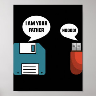 Poster USB Je suis votre PÈRE Drôle Geek informatique Ner
