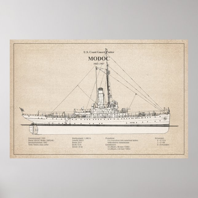 Poster USCG Cutter Modoc wpg-46 - SBD (Devant)