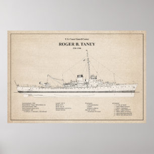 Poster USCG Roger B. Taney whec-37 - SBD