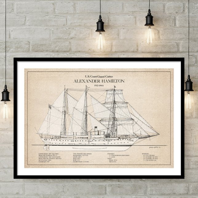 Poster USCGC Alexander Hamilton wix-272 - SBD (Créateur téléchargé)