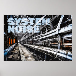 Poster Usine Industrielle Abandonnée Urbex Art Grunge