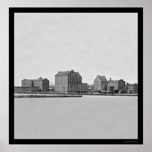 Poster Usines sur James River à Richmond, VA 1865