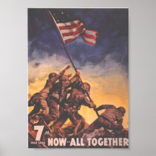 POSTER USMC 9 DE 2ÈME GUERRE MONDIALE