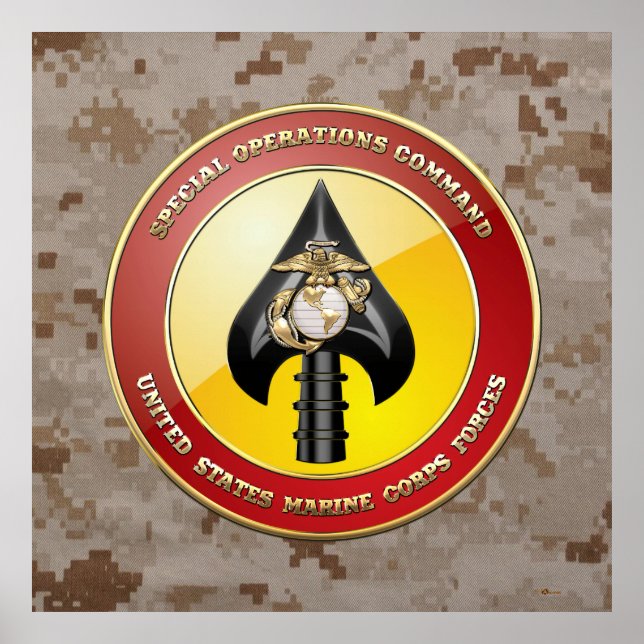 Poster USMC Opérations spéciales (MARSOC) [3D] (Devant)