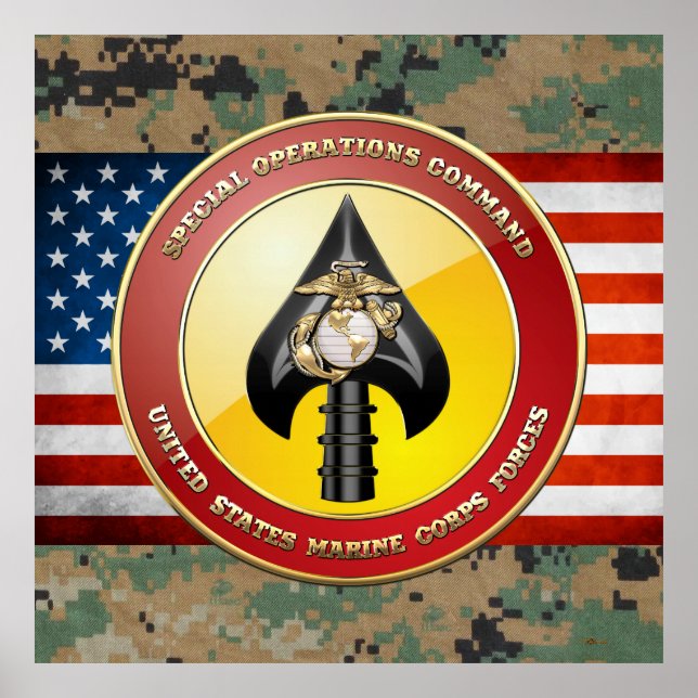 Poster USMC Opérations spéciales (MARSOC) [3D] (Devant)