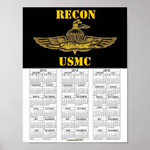 POSTER USMC RECONDITIONNÉ