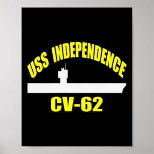 Poster Uss Independence Cv-62 Porte-Aéronefs Pères Da