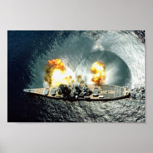 Poster USS Iowa Tirer Un Plein Large
