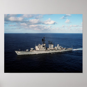 Poster USS MacDonough - Détroyer nautique Vintage