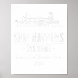 Poster Uss Maine Se Souvenir Espagnol Guerre Américaine H