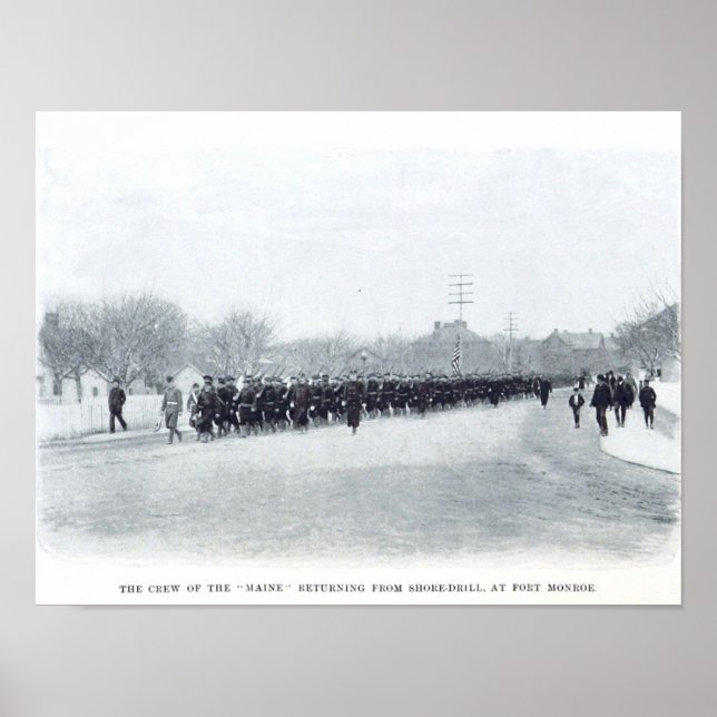 Poster USS Maine sur le forage à terre (Devant)