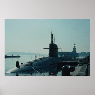 Poster USS Ulysses Grant" sous-marin de missiles balistiq