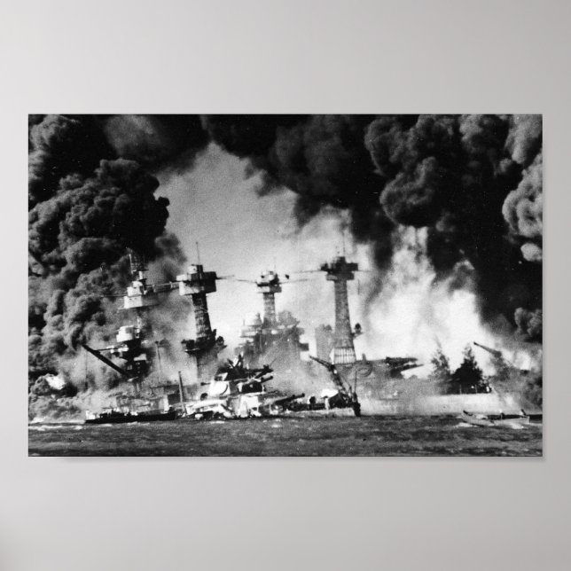 Poster USS West Virginia à Pearl Harbour (Devant)