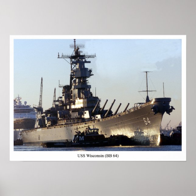 Poster USS Wisconsin (Devant)