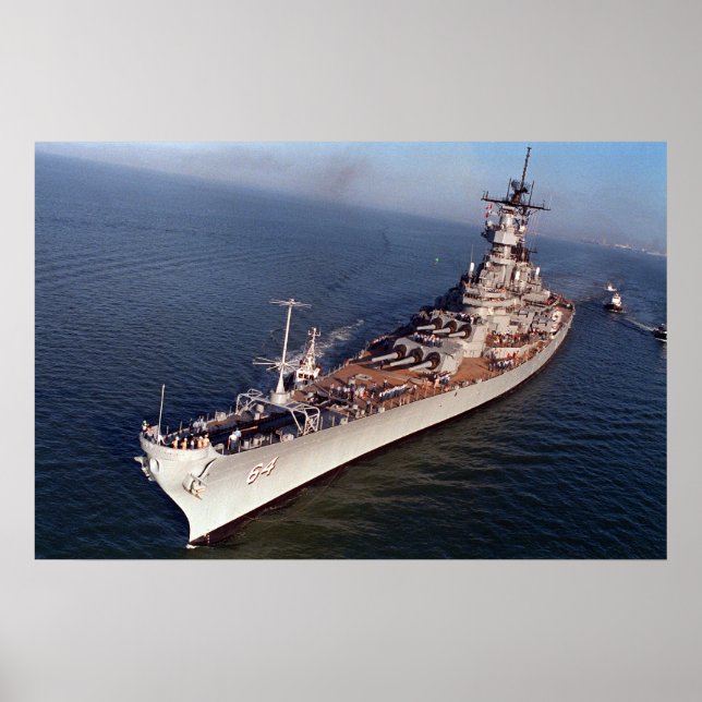 Poster USS Wisconsin (BB-64) (Devant)