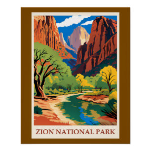 Poster Utah - Parc national de Zion