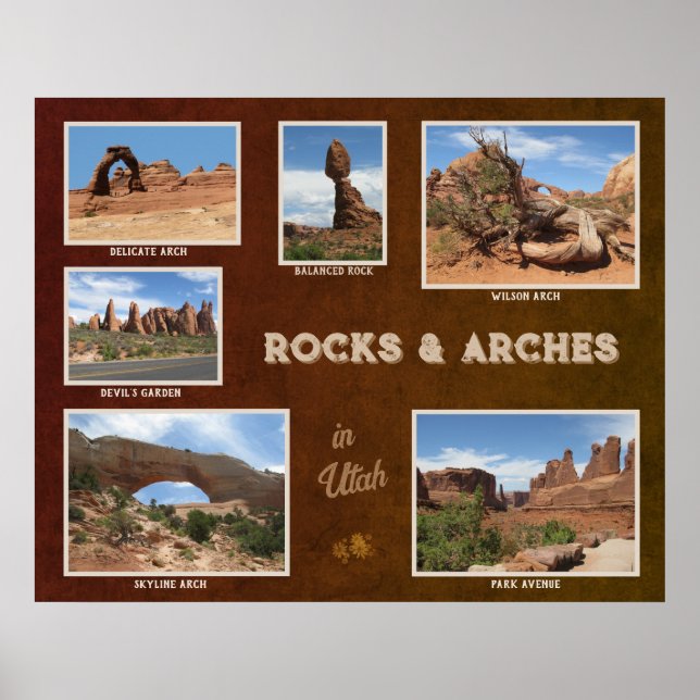 Poster Utah : Roches et Arches (Devant)