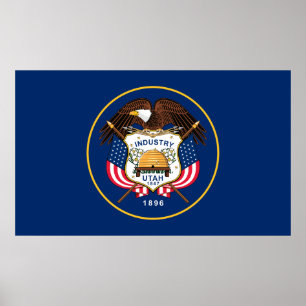 Poster Utah state flag