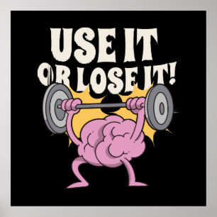 Poster Utilisez et entraînez votre cerveau