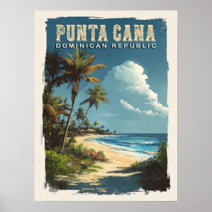 Poster Vacances à Punta Cana : Souvenirs avec un Vintage