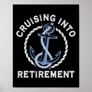 Poster Vacances Bateau À Voile Croisière À La Retraite