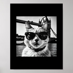 Poster Vacances britanniques et visites de chats à Londre
