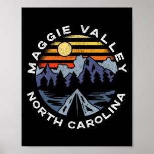 Poster Vacances dans les montagnes Maggie Valley Caroline