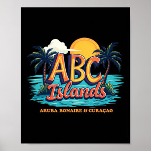 Poster Vacances de croisière Aru Bonaire Curacao Caraïbes