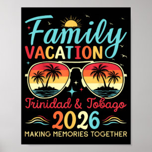 Poster Vacances de Famille à la Plage à Trinité-et-Tobago