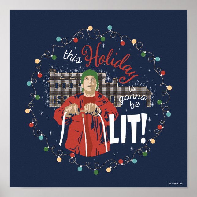 Poster Vacances de Noël | Ce jour férié va être illuminé (Devant)