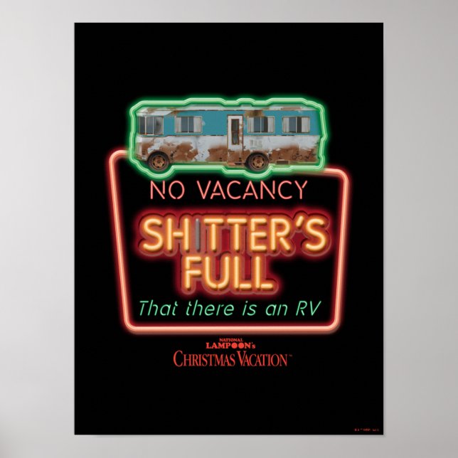 Poster Vacances de Noël | Sh*tter's Full Neon Sign (Devant)