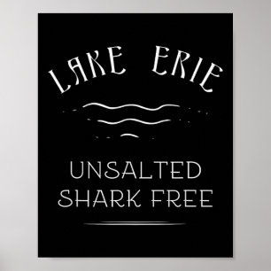 Poster Vacances de pêche au lac Érié sans requin non salé