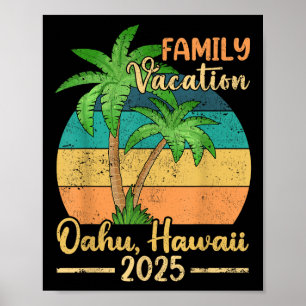 Poster Vacances d'été 2025 en famille à la plage d'Oahu H