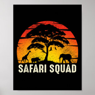 Poster Vacances d'été de la famille africaine Safari S