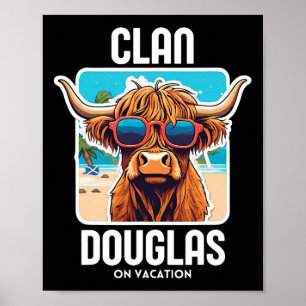 Poster Vacances du clan Douglas Nom de famille écossais F