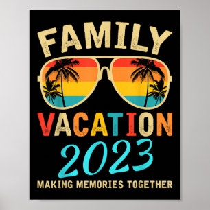 Poster Vacances en famille 2023 Plage Correspondant Vacan