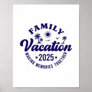 Poster Vacances en famille 2025 ambiance réunion de famil