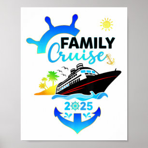 Poster Vacances en famille en croisière Équipe de groupe