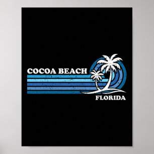 Poster Vacances familiales Vintage rétros Floride Cocoa B
