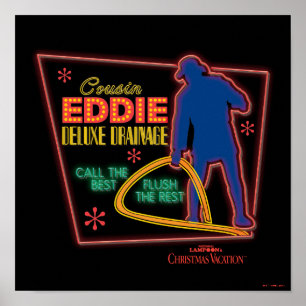 Poster Vacances Noël   Symbole Cousin Eddie Neon