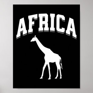 Poster Vacances Safari Girafe Afrique Souvenir Prépa Aes