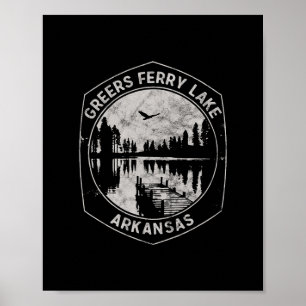 Poster Vacances vintage à Greers Ferry Lake Arkansas
