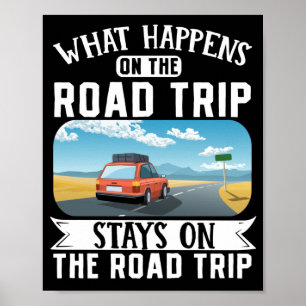 Poster Vacances Voyageurs Ce Qui Se Passe Sur La Route