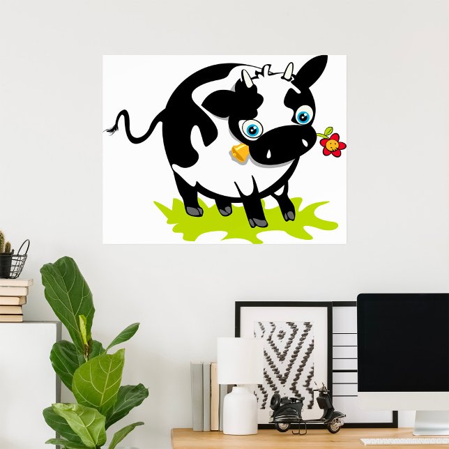 Poster Vache À Fleur (Créateur téléchargé)